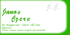 janos czere business card